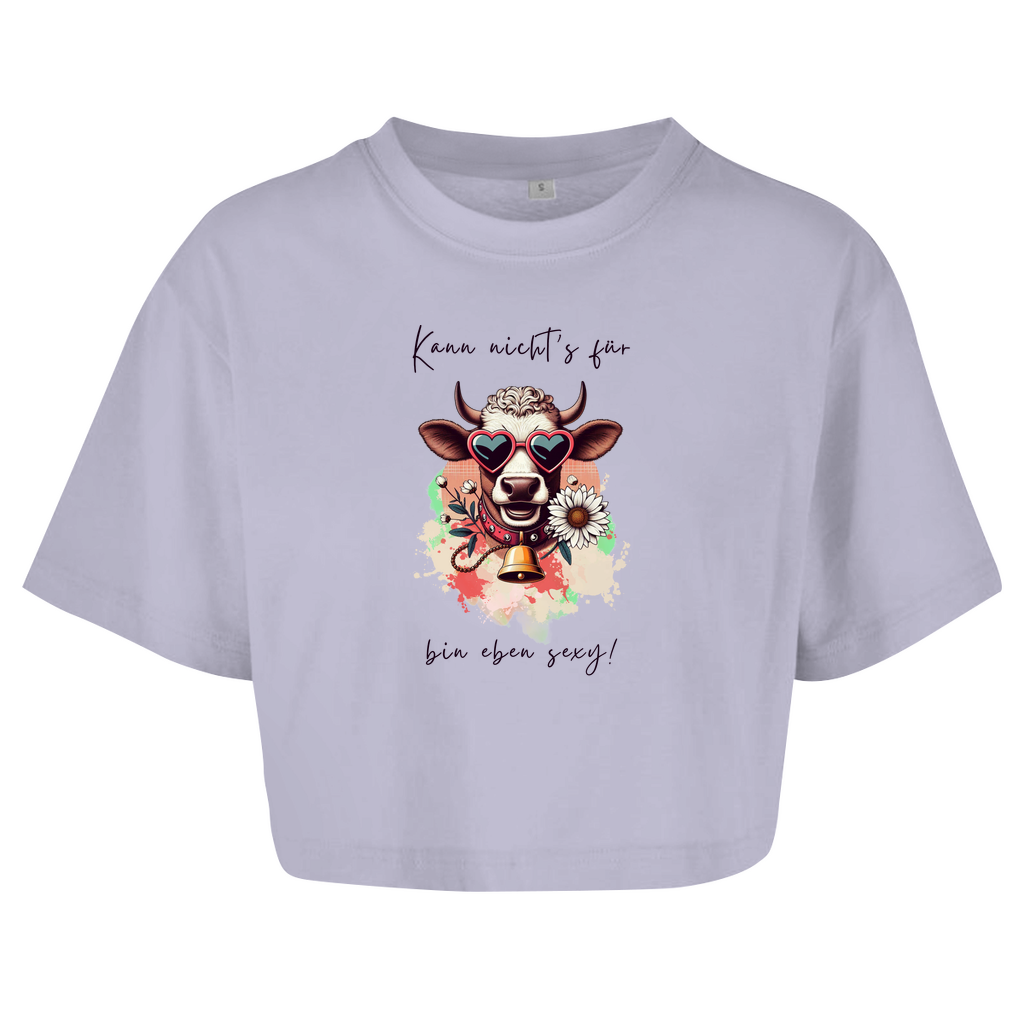 Damen Oversize Crop Top Bin eben sexy