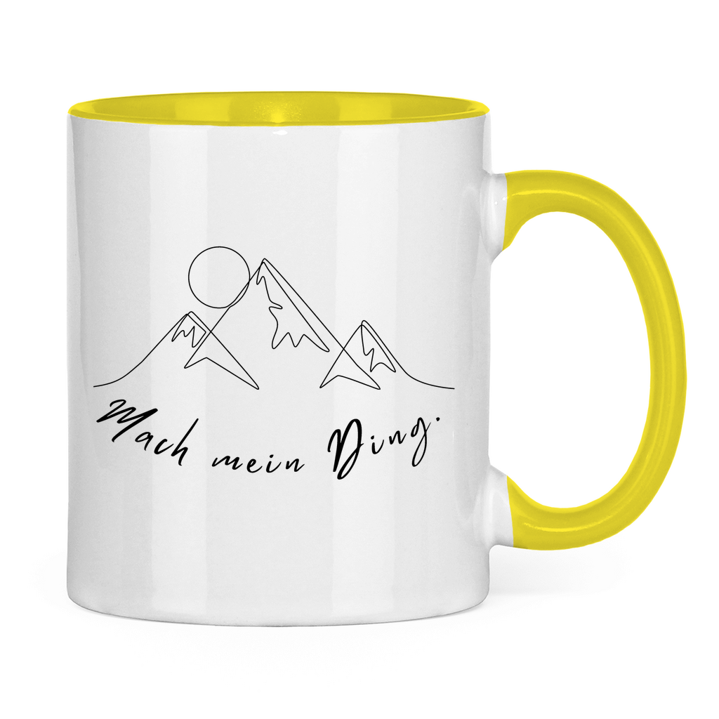 Tasse zweifarbig Mach mein Ding