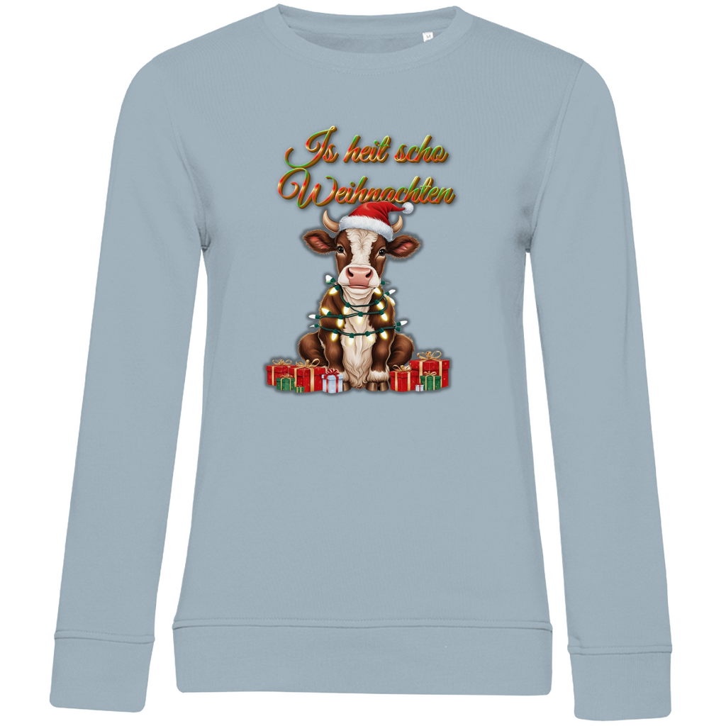 Damen Premium Bio Sweatshirt Is heit scho Weihnachten