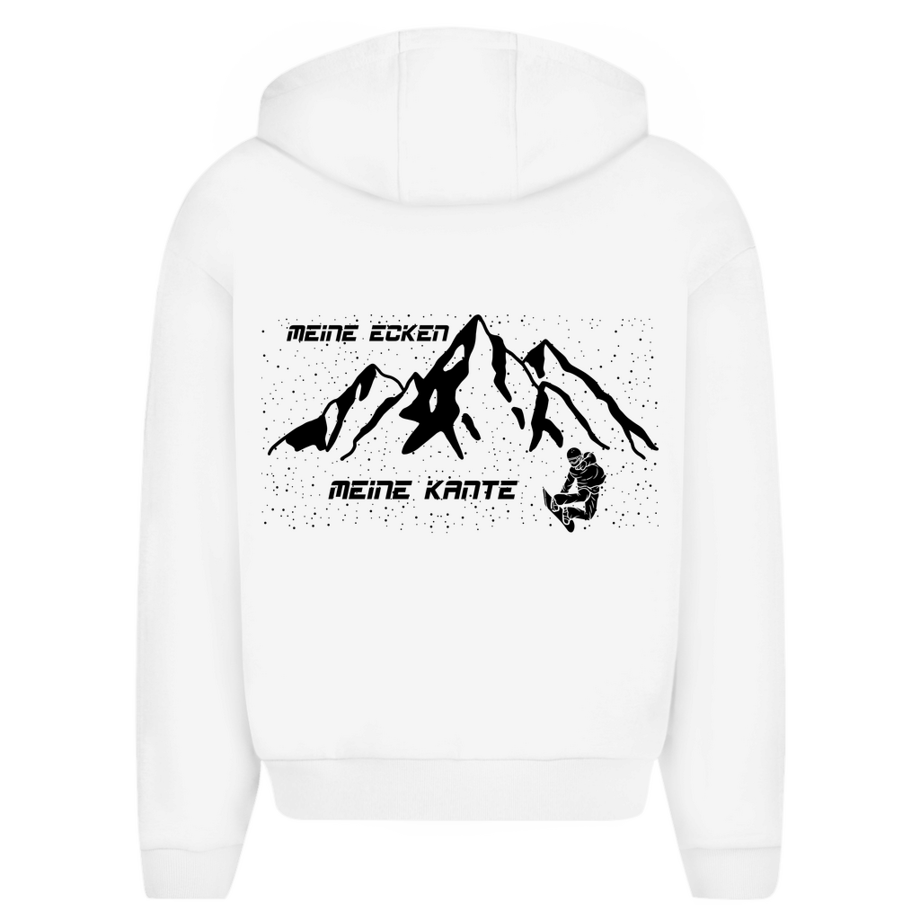 Herren Oversize Zipper Hoodie Meine Ecken, meine Kanten snowboard
