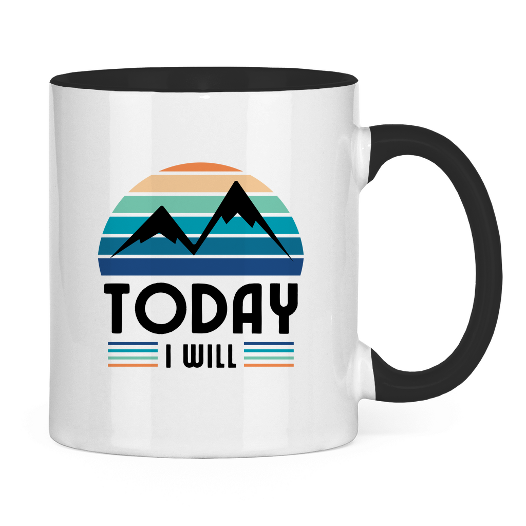 Tasse zweifarbig Today I will