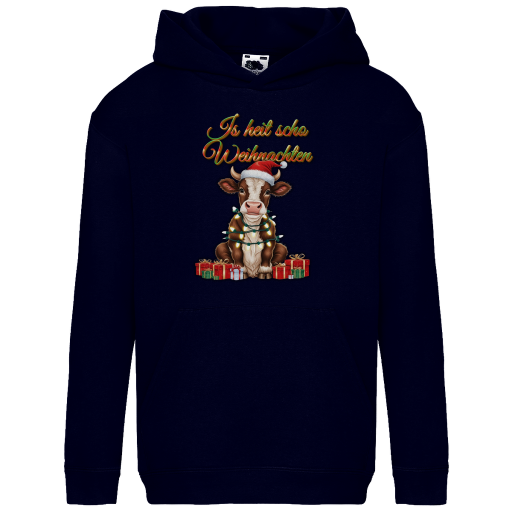 Kids Basic Hoodie Is heit scho Weihnachten