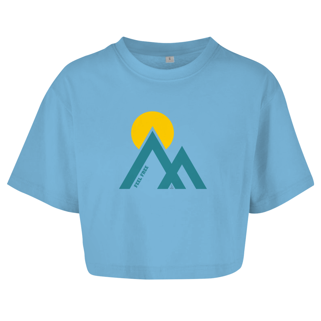 Damen Oversize Crop Top Feel free