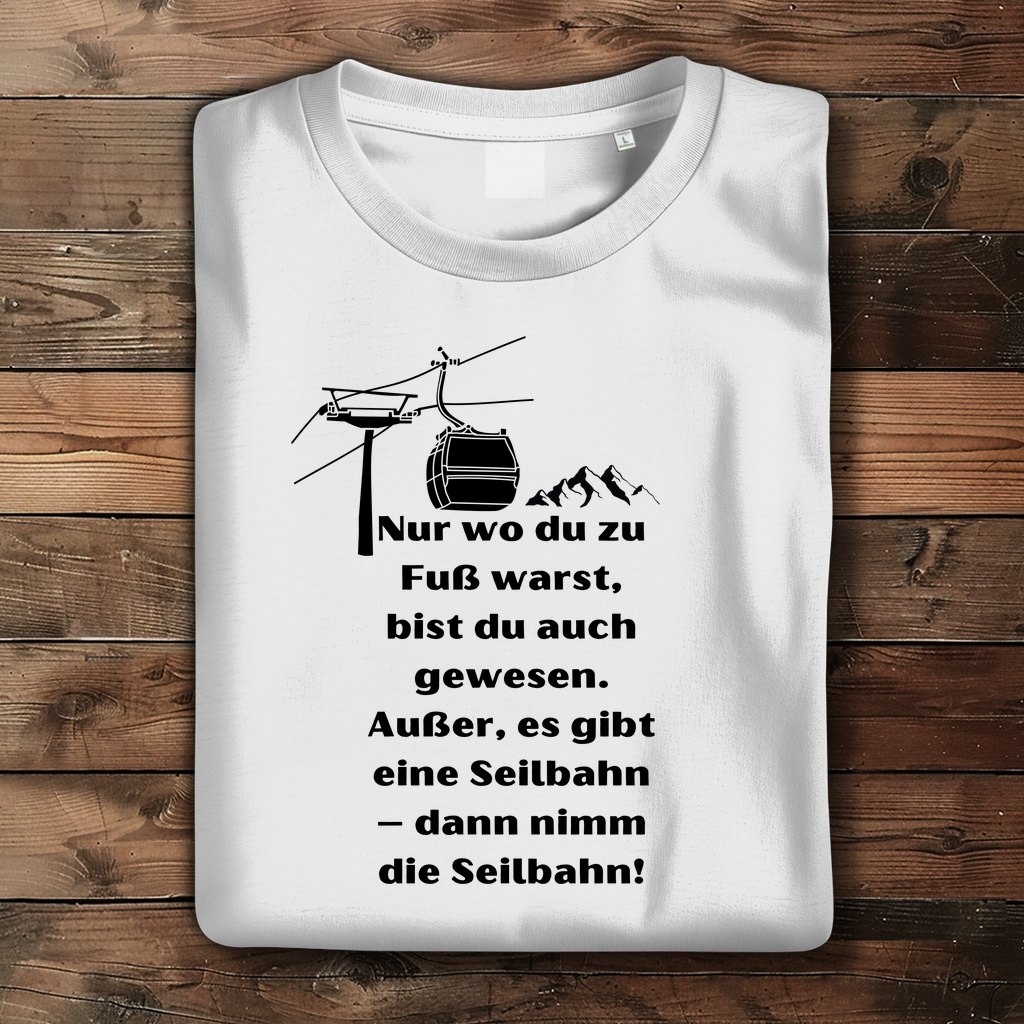 Damen Premium Bio T-Shirt Seilbahn