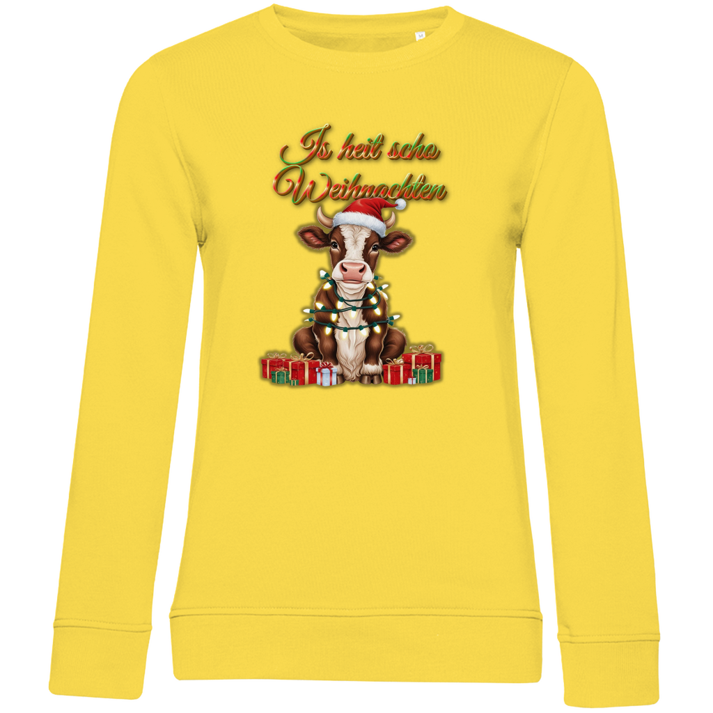 Damen Premium Bio Sweatshirt Is heit scho Weihnachten