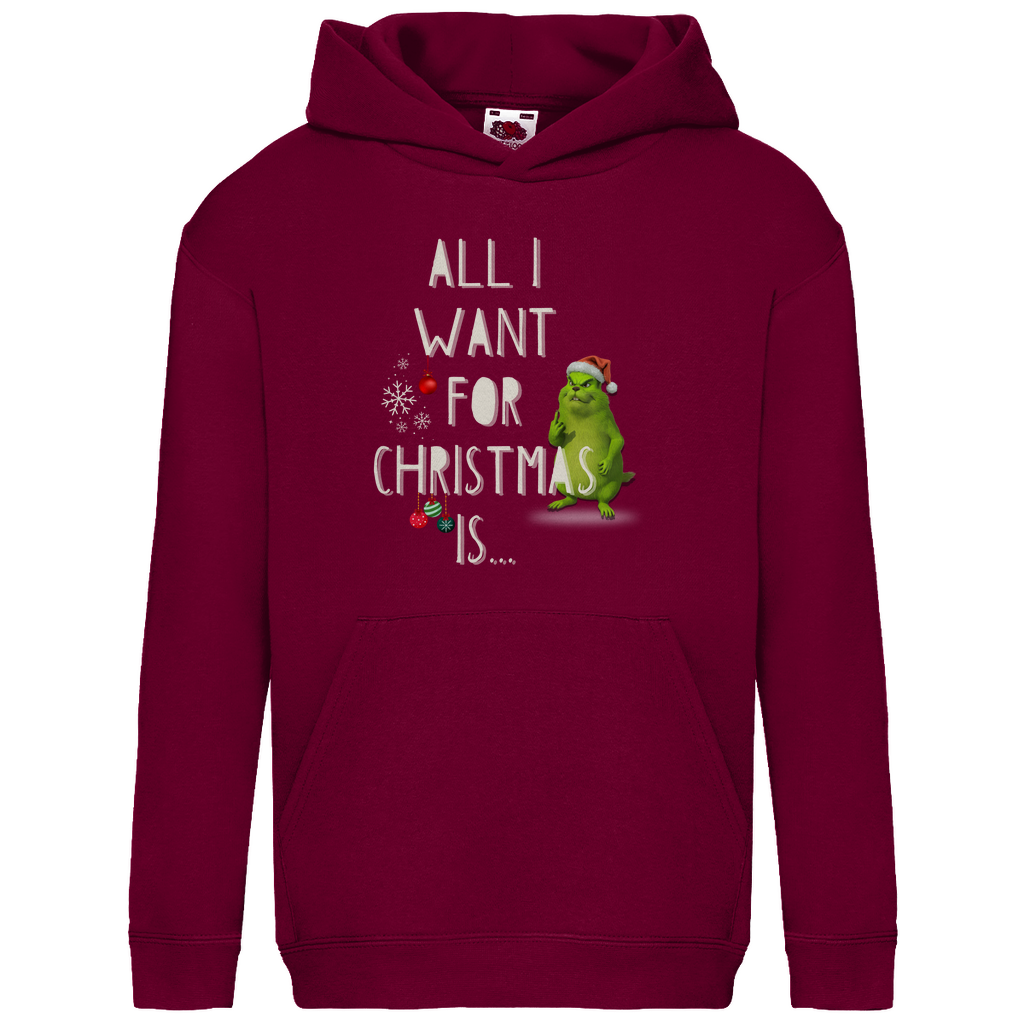 Kids Basic Hoodie All I want for Christmas