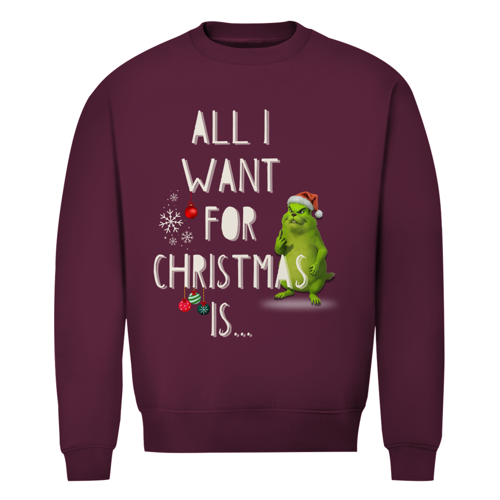 Herren Premium Bio Sweatshirt All I want for Christmas