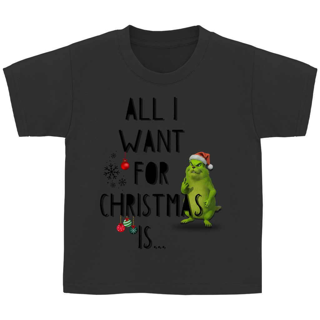 Kinder Basic T-Shirt All I want for Christmas