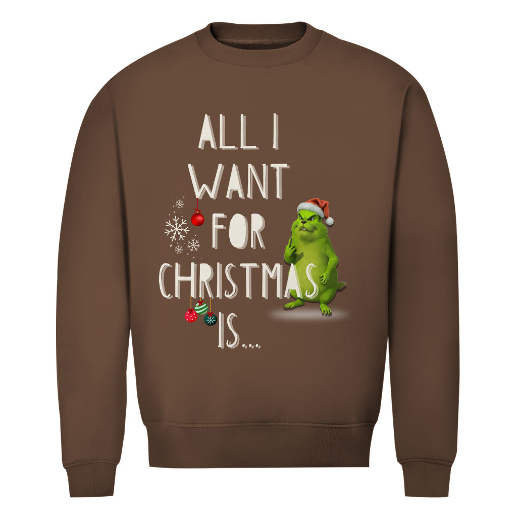 Herren Premium Bio Sweatshirt All I want for Christmas