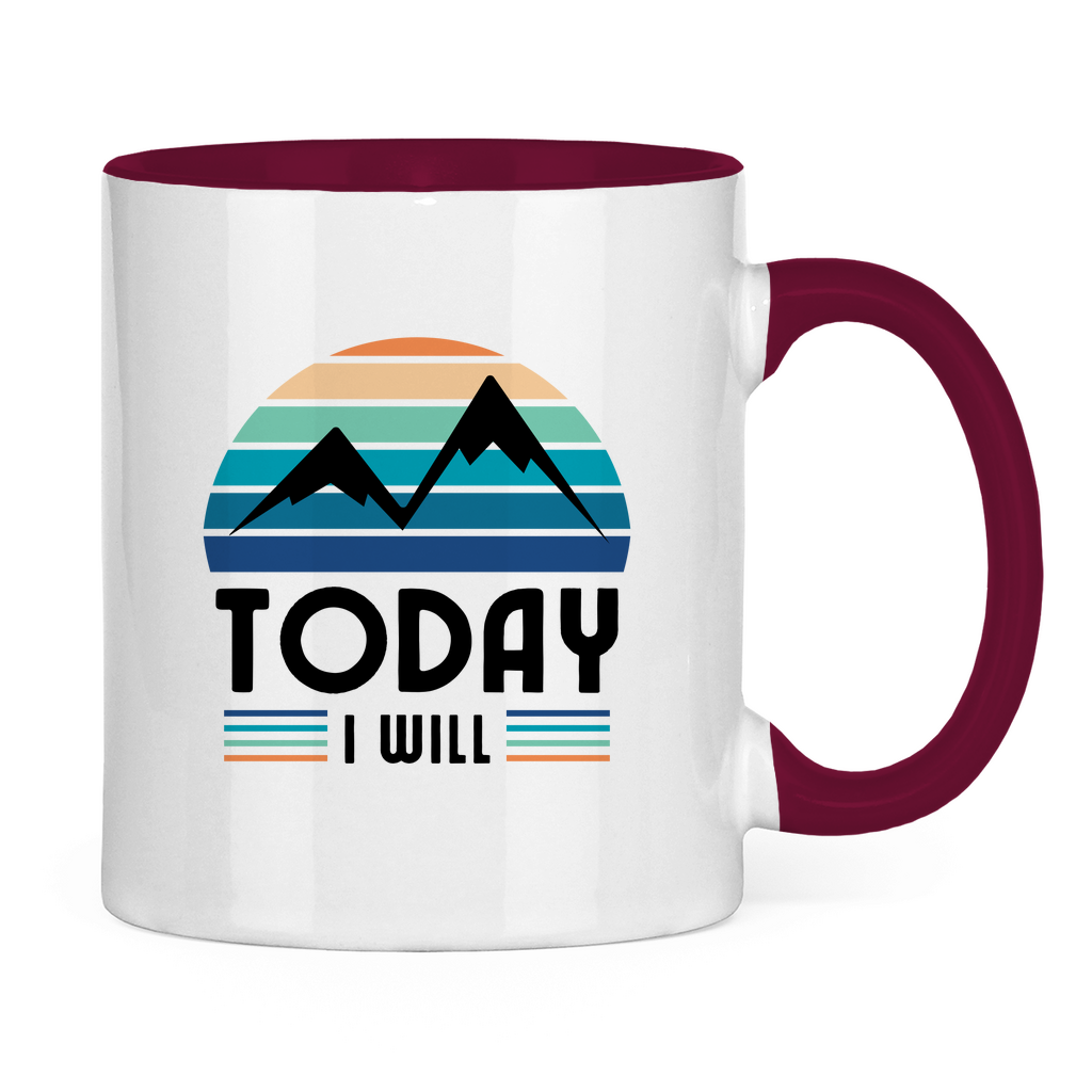 Tasse zweifarbig Today I will