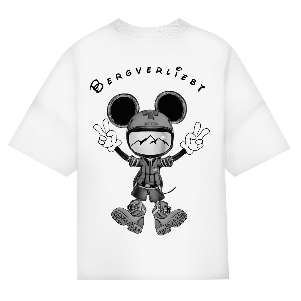 Oversize T-Shirt Bergverliebt Maus Backprint