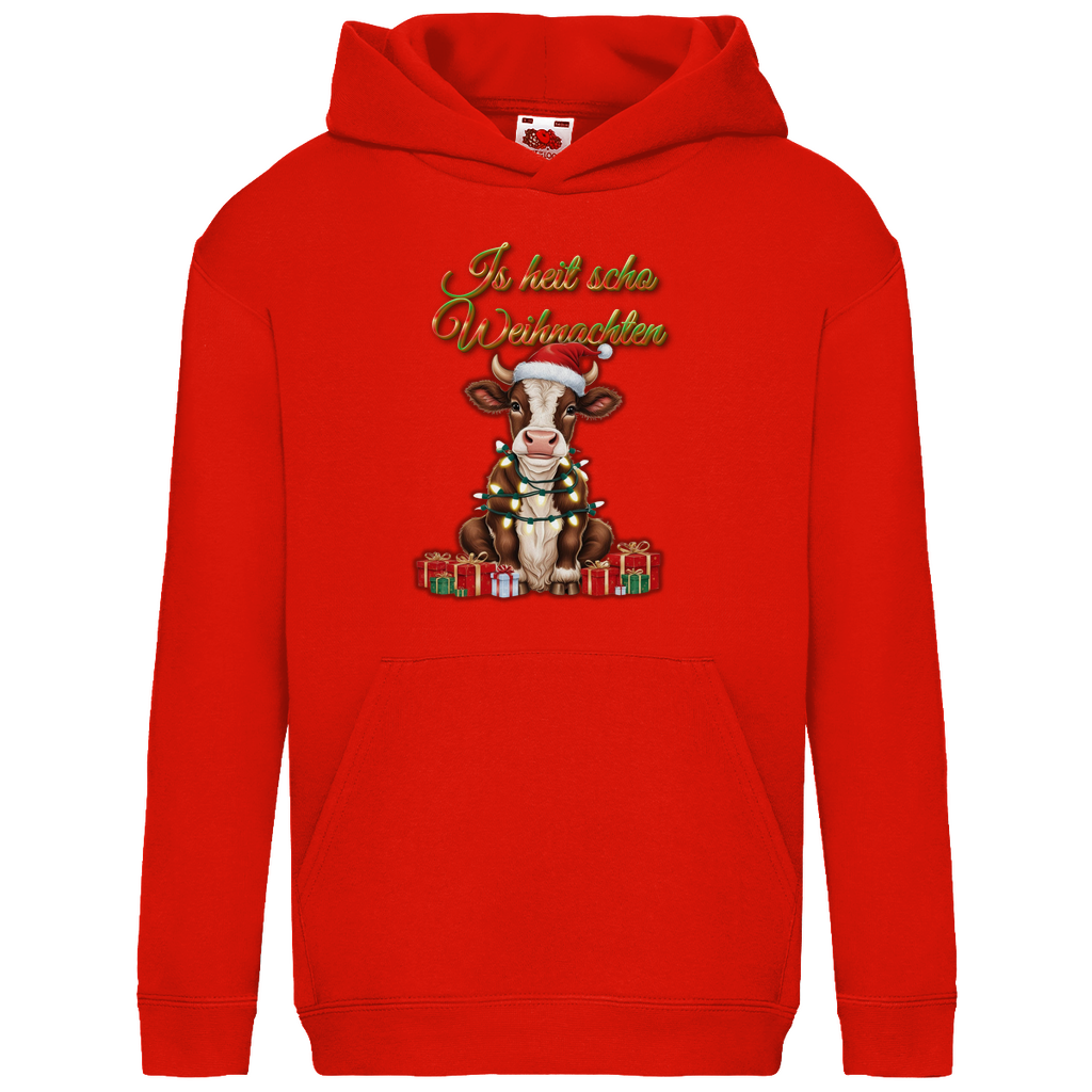 Kids Basic Hoodie Is heit scho Weihnachten
