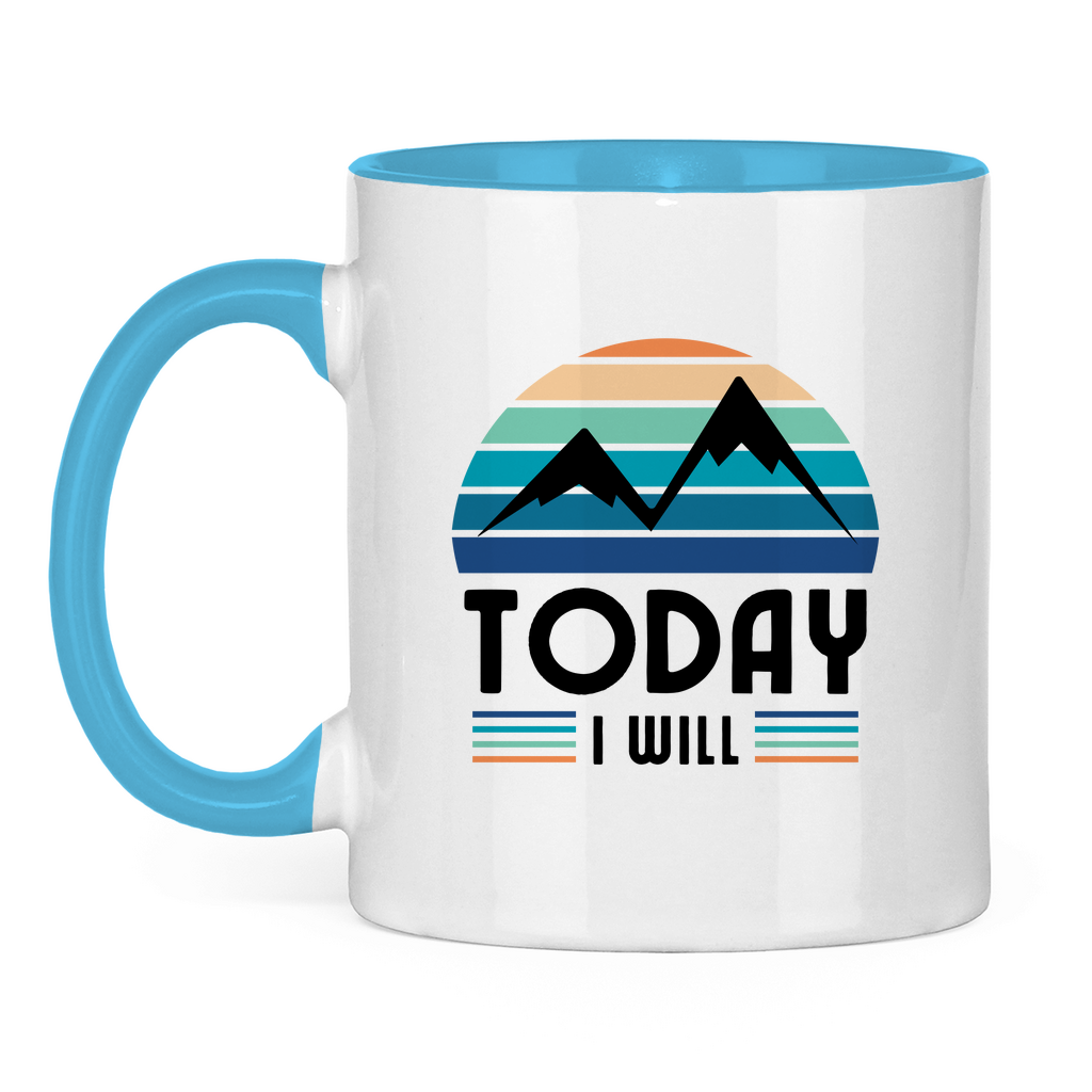 Tasse zweifarbig Today I will