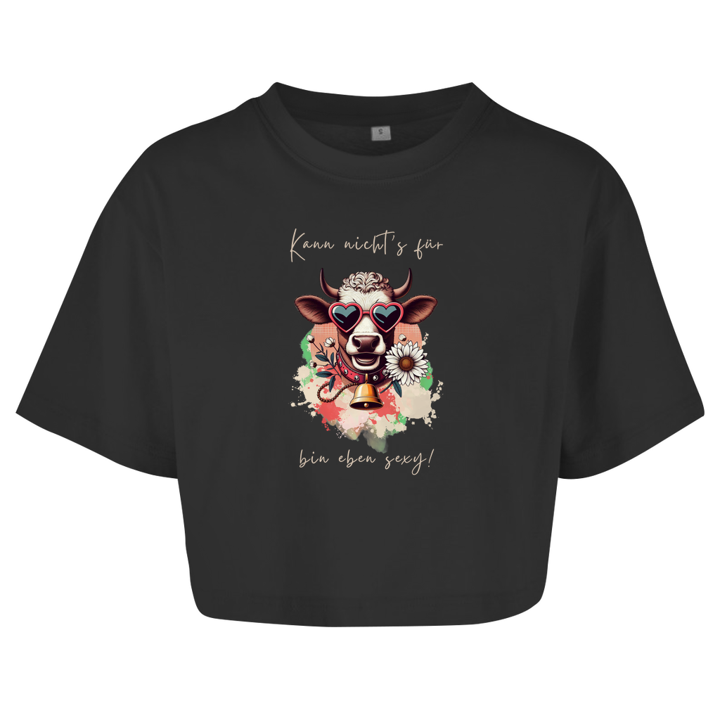 Damen Oversize Crop Top Bin eben sexy