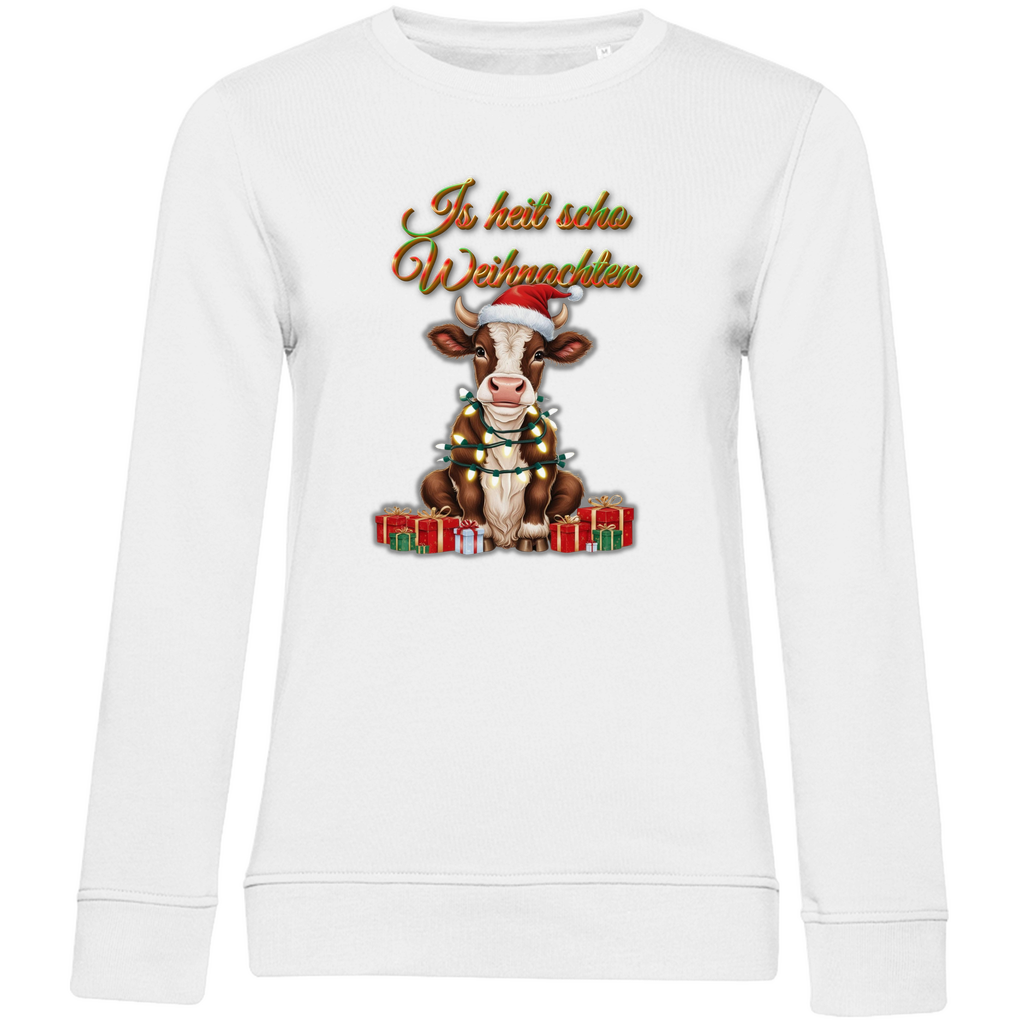 Damen Premium Bio Sweatshirt Is heit scho Weihnachten