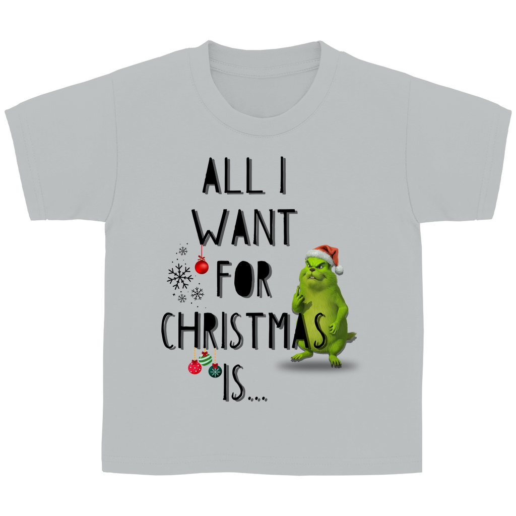 Kinder Basic T-Shirt All I want for Christmas