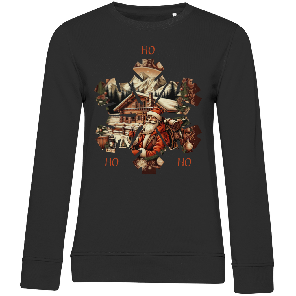 Damen Premium Bio Sweatshirt Ho Ho Ho