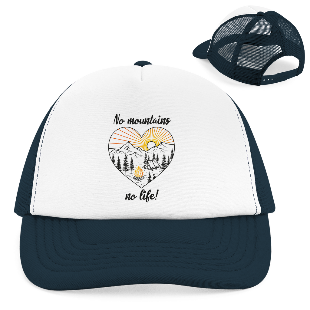Retro Trucker Cap No Mountains, no life!