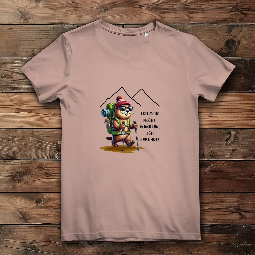 Damen Premium Bio T-Shirt Ich erkunde...