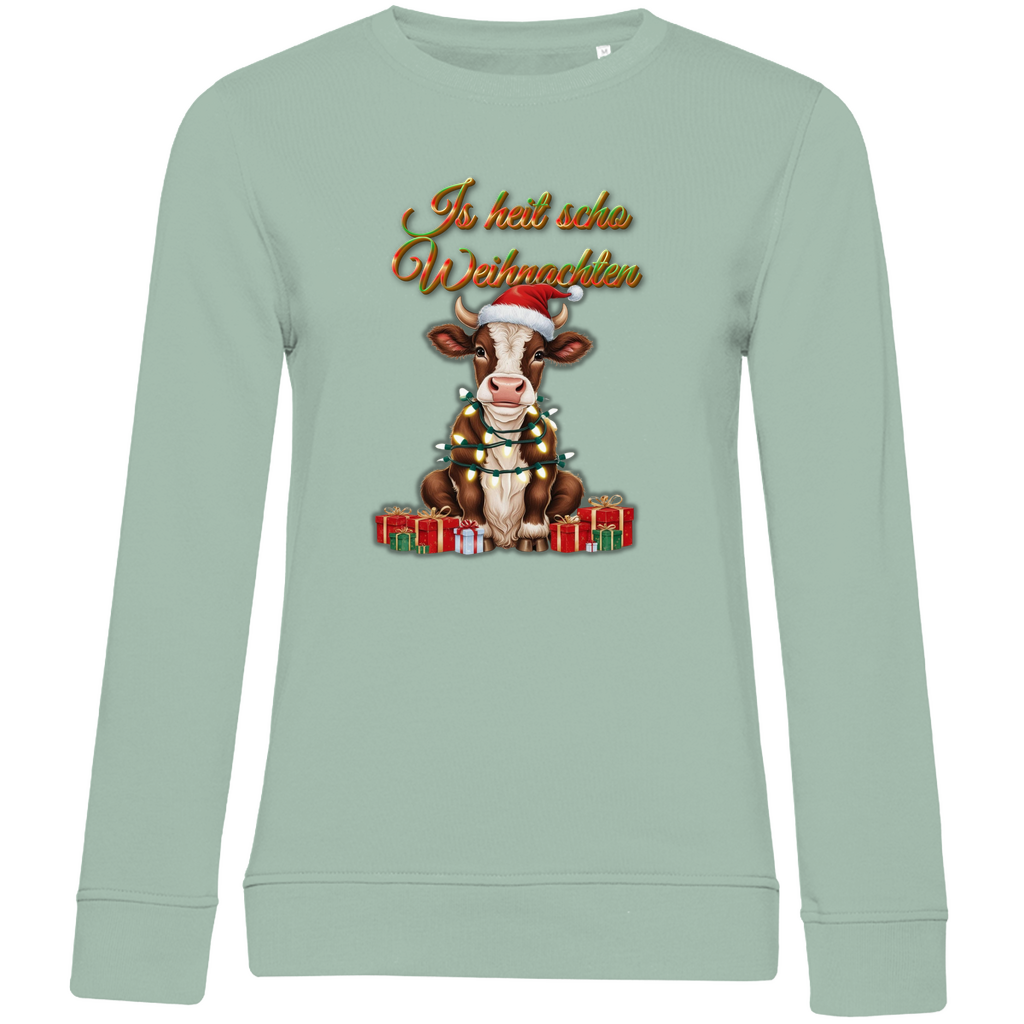 Damen Premium Bio Sweatshirt Is heit scho Weihnachten
