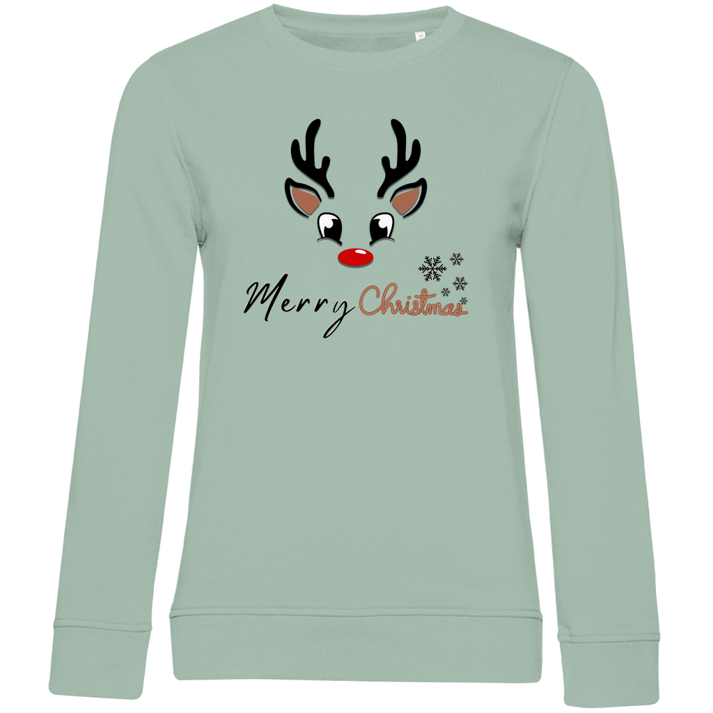 Damen Premium Bio Sweatshirt Merry Christmas
