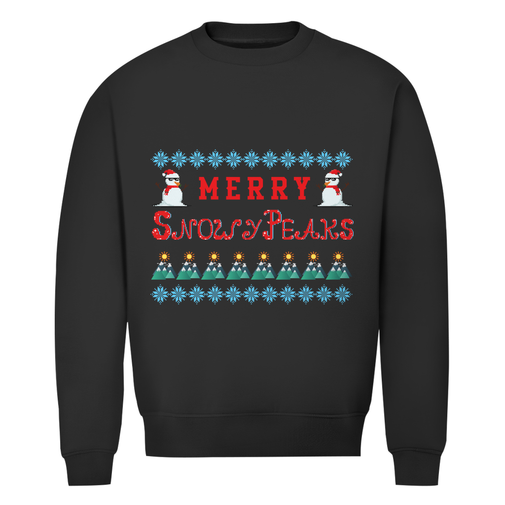Herren Premium Bio Sweatshirt Snowy Peaks