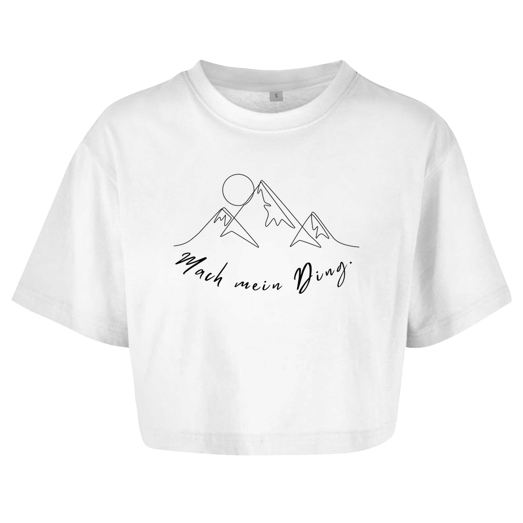 Damen Oversize Crop Top Mach mein Ding