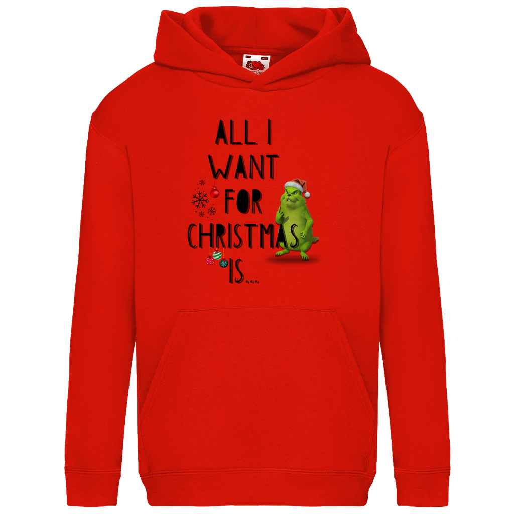 Kids Basic Hoodie All I want for Christmas