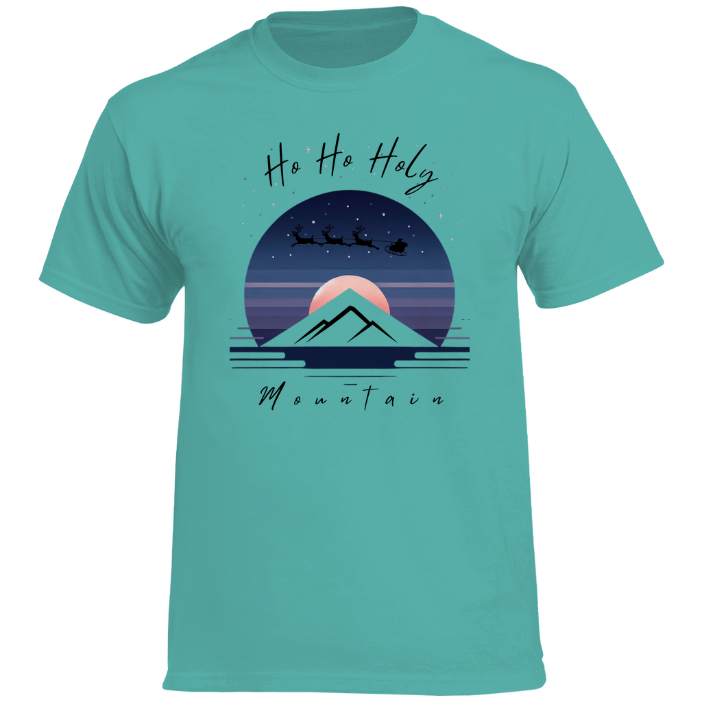 Herren Heavy Cotton T-Shirt Ho HO ho Mountain