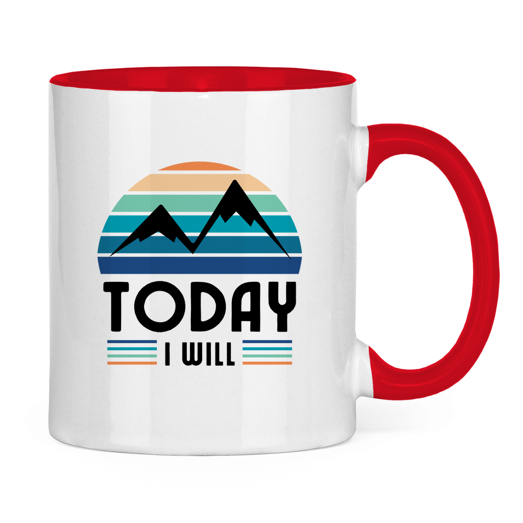 Tasse zweifarbig Today I will