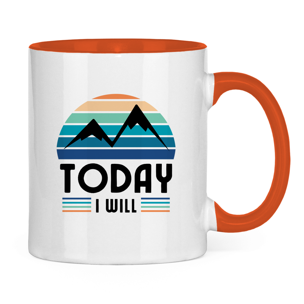 Tasse zweifarbig Today I will