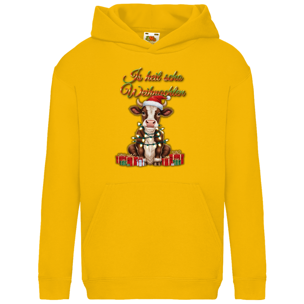 Kids Basic Hoodie Is heit scho Weihnachten