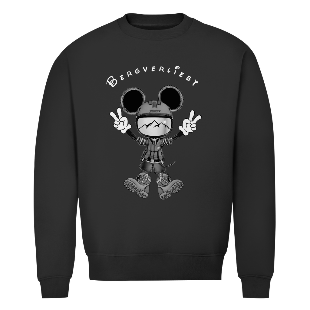 Herren Premium Bio Sweatshirt Bergverliebt Maus