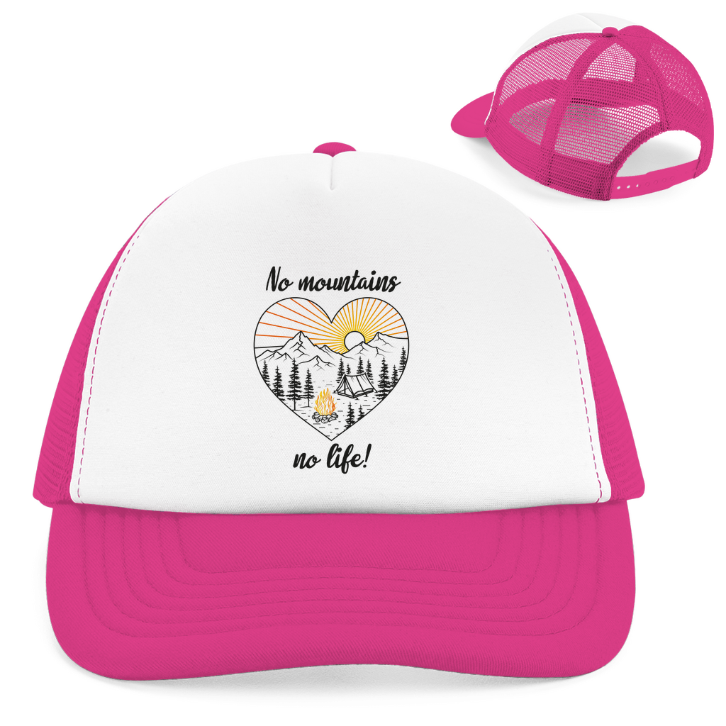 Retro Trucker Cap No Mountains, no life!
