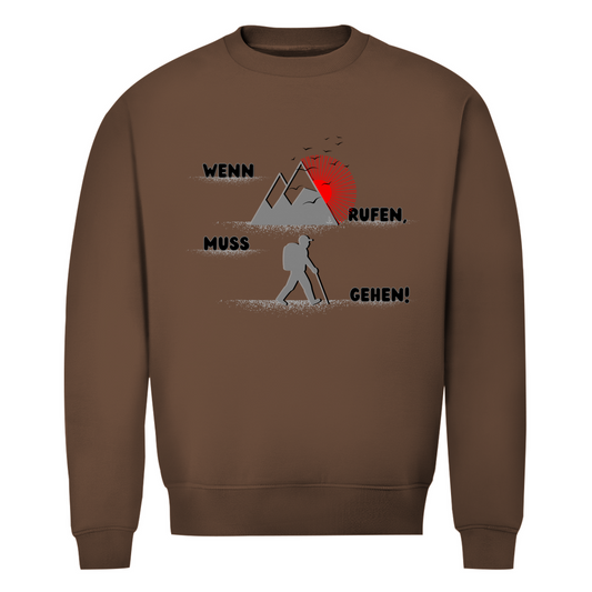 Herren Premium Bio Sweatshirt Wenn die Berge rufen...