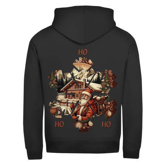 Herren Zipper Hoodie Ho Ho Ho