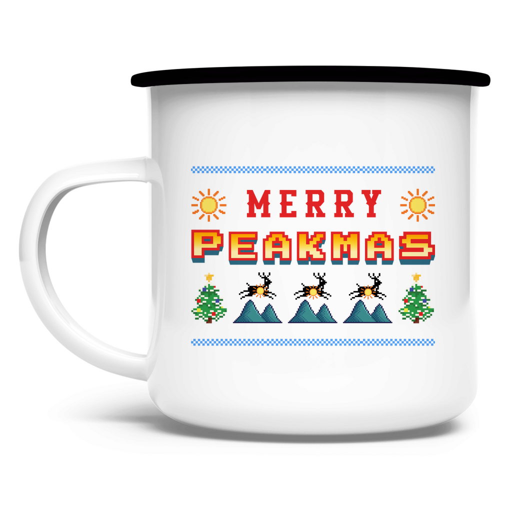 Emaille Tasse Merry Peakmas