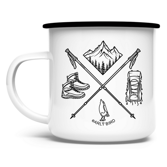 Emaille Tasse Wanderlust