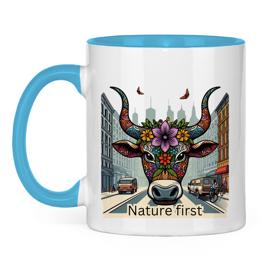 Tasse zweifarbig Nature first