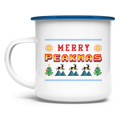 Emaille Tasse Merry Peakmas