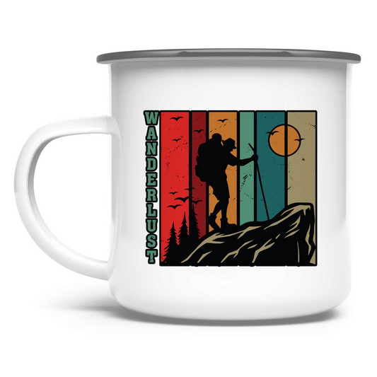 Emaille Tasse Bergsteiger retro