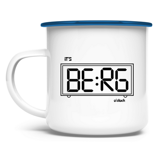 Emaille Tasse It's Berg o'clock