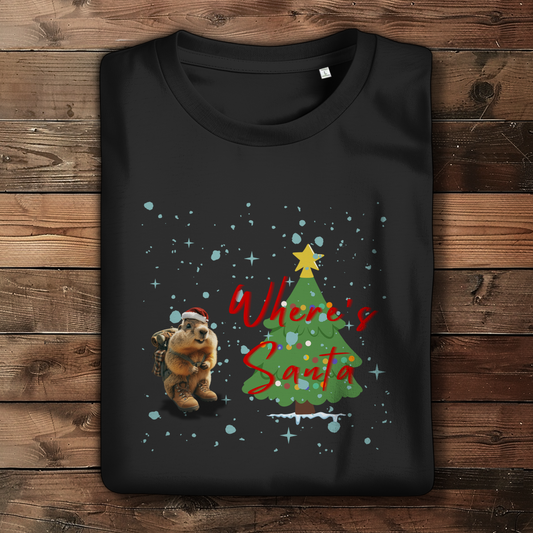 Damen Premium Bio T-Shirt Where's Santa