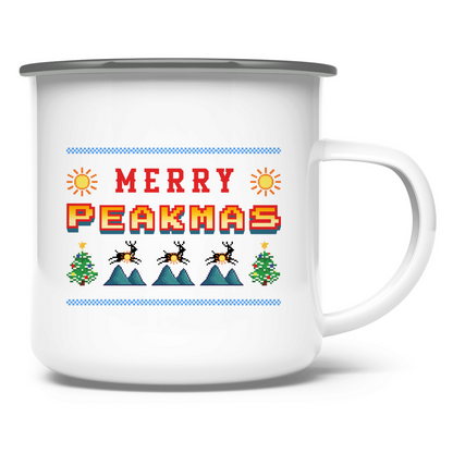 Emaille Tasse Merry Peakmas