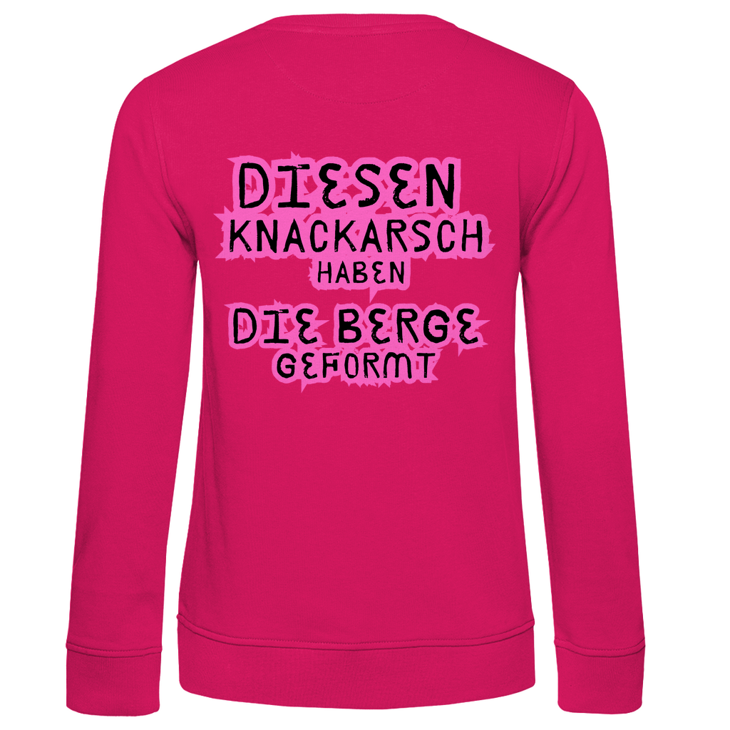 Damen Premium Bio Sweatshirt Knackarsch Backprint