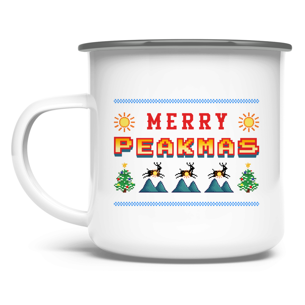 Emaille Tasse Merry Peakmas