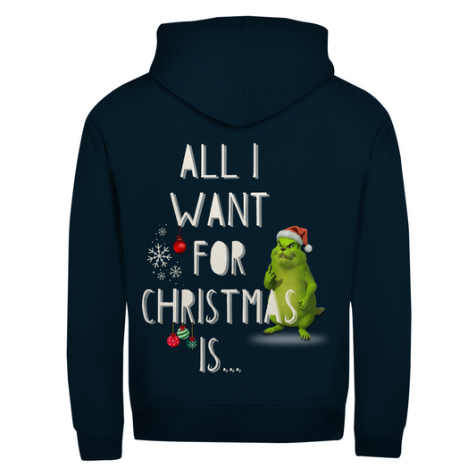 Herren Zipper Hoodie All I want for Christmas