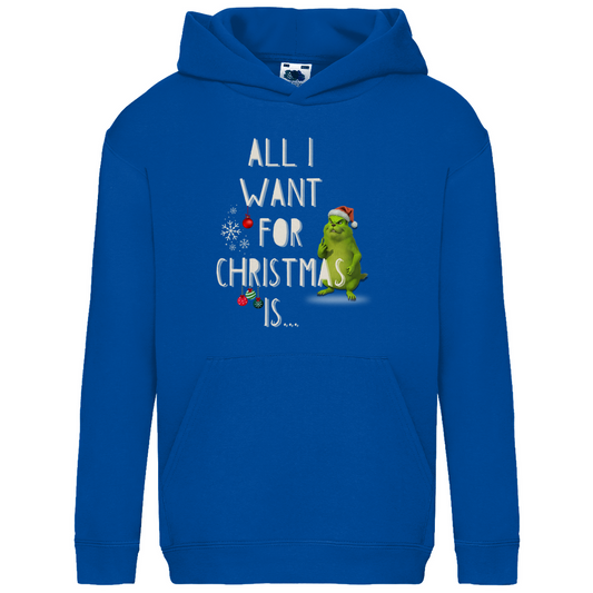 Kids Basic Hoodie All I want for Christmas