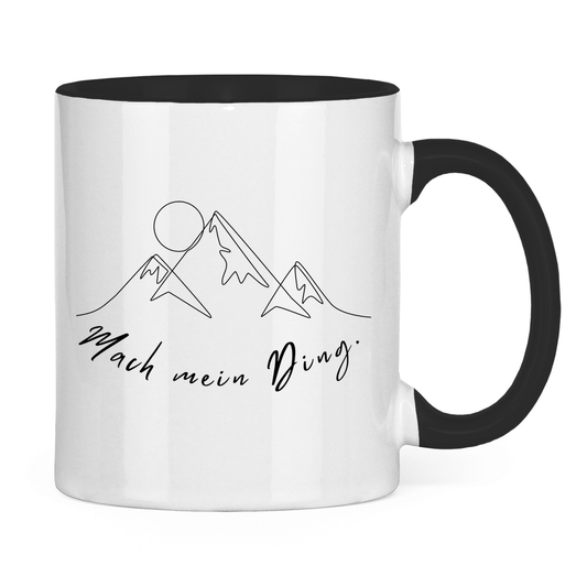 Tasse zweifarbig Mach mein Ding