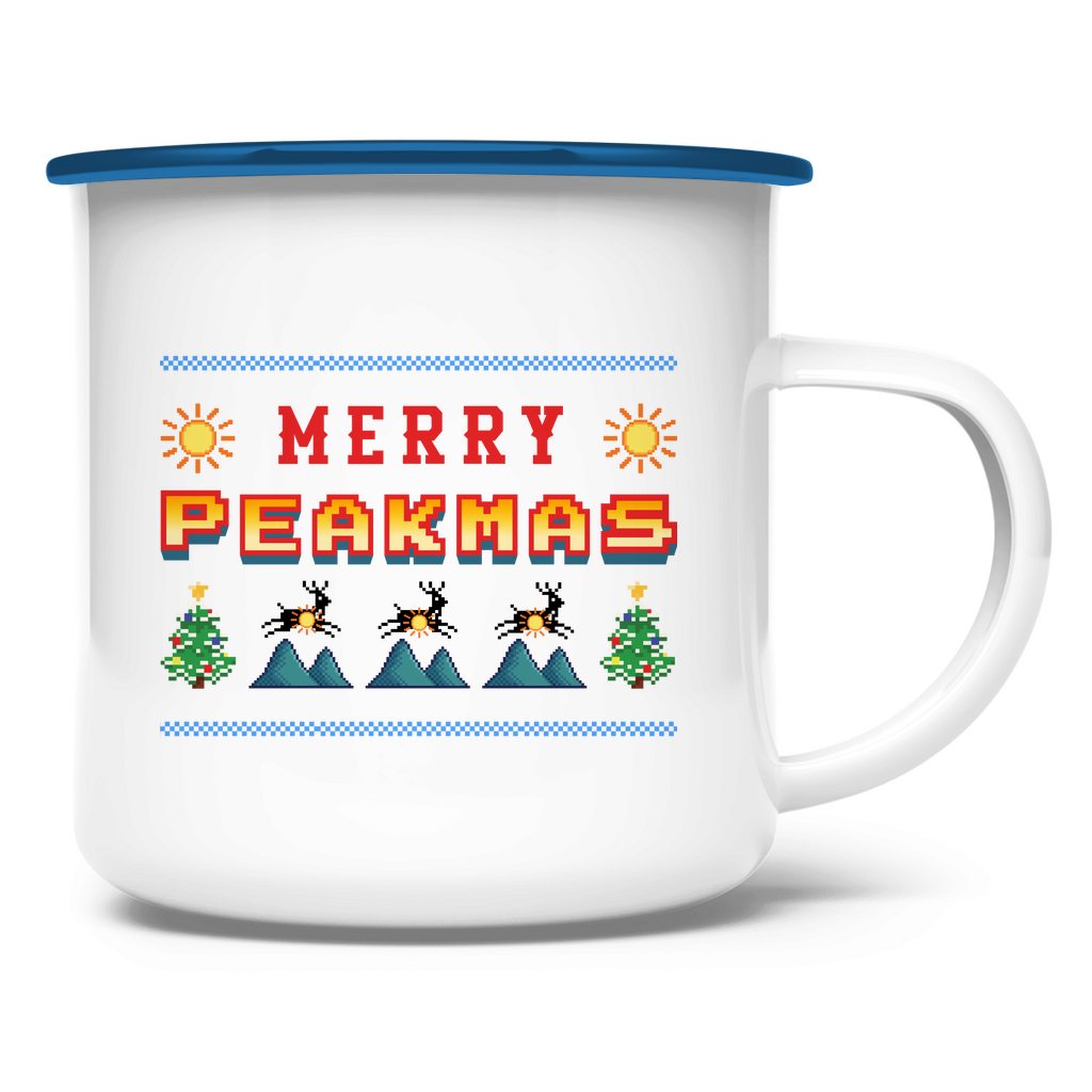 Emaille Tasse Merry Peakmas